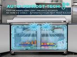 Orikool 60 IN Commercial Refrigerators Sandwich&Salad Prep Table with a Butcher Block Cutting Board, W2095126123