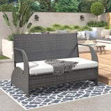 U_STYLE Versatile outdoor loveseat that converts to four seats and a table, suitable for gardens and WF321803AAA