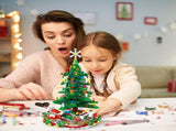 Christmas Tree Building Toy - 701 Pcs with 24-Day Countdown Calendar, 30 LED Warm Lights 52611738