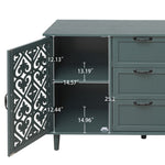 ZUN 2 Door 3 Drawer Cabinet, American Furniture, Suitable for Bedroom, Living Room, Study W688124216