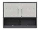 Metal Wall-Mounted Tool Storage Cabinet with Locking Door and 1 Shelf 1 Opened Drawer for Garage 61339189
