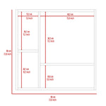 ZUN 4-Shelf Bathroom Medicine Cabinet with Mirror B06280224