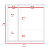 ZUN 4-Shelf Bathroom Medicine Cabinet with Mirror B06280224