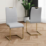 Modern Dining Chairs with Faux Leather Padded Seat Dining Living Room Chairs Upholstered Chair with W210127293