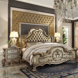 Gold Patina and Bone 2-Drawer Nightstand B062P215403