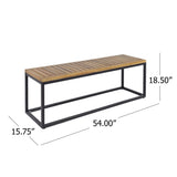 JECO INDUSTRIAL WOOD AND METAL BENCH 62622.00WTCBLK