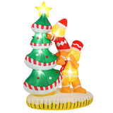 7ft Inflatable Christmas Tree with Gingerbread Men - 7 LED Lights, IP44 Waterproof, Quick 13427032
