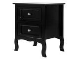 Country Style Two-Tier Night Table Large Size Black 46534366