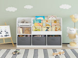 Kids Bookcase and Bookshelf, Multifunctional Bookcase with 3 Collapsible Fabric Drawers, Bookcase 45889754