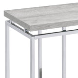 Natural Oak and Chrome Sofa Table B062P181393