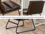 Milos Contemporary Upholstered Dining Chairs, Set of 2, Antique Brown T2574P245417