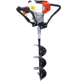 ZUN Post Hole Digger, 43cc Post Hole Digger, Gas Powered Earth Digger with 6&8" and absorber,Earth Auger W465109914