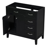36" Bathroom Vanity without Sink, Cabinet Base Only, Bathroom Cabinet with Drawers, Solid Frame and WF296707AAB