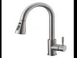 FLG Touch-On Kitchen with Pull Out Sprayer Single Handle Brass Touch Activated Kitchen Sink W1932P156237