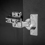 3-Tier Corner Salon Cabinet with 1 Door & 1 Drawer, 15mm E0 Grade Particleboard Matt Black, 75.2" H 45410209