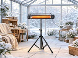 1500W Electric Standing Patio Heater IP65 Waterproof Outdoor Infrared Heater with Tripod 3 Heat 80489714