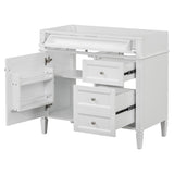 36'' Bathroom Vanity without Top Sink, Modern Bathroom Storage Cabinet with 2 Drawers and a Tip-out N710P186084K