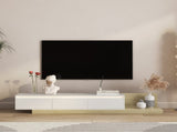 Modern TV Stand LED Lights , Entertainment Center Wooden TV Stand, TV Stand Desk Media Cabinet W1321P401002