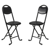 2pcs Folding Stool with Back, Cushioned Padded Folding Stool, Portable Folding Chairs for Outdoor W2580P314330