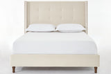 Peyton Upholstered Queen Bed / 54" High Headboard / Traditional Hand Buttoned Tufting / Nailhead B083P152026