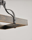 33.7-Inch Black and Gold Vintage Pendant Light, 5 E26 Bulb Sockets, Adjustable Chain Height W1340P251926