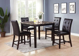 Leroux Upholstered Counter Height Chairs in Espresso Finish, Set of 2 SR011144