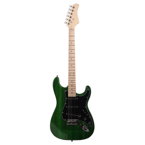 ZUN ST Stylish Electric Guitar with Black Pickguard Green 04945098