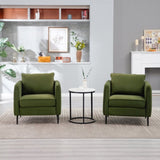 Accent Chair for Living Room, Velvet Comfy Single Sofa Chair Mid-Century Modern Armchair with 1 W3244P325833