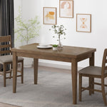 ZUN Wood Counter Height Dining Table, Antique Brown, 35"D x 59.1"W x 36.5"H 69004.00ABRN
