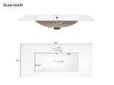30" Bathroom Vanity with Ceramic Sink, Modern Storage Cabinet with Soft-Close Doors, Deep Drawer & N729P427118B