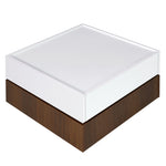 ZUN Multi-functional Square 360&deg;Rotating Coffee Table 2 Drawers, High Gloss 2-Tier Center Table 86956887