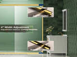 56"-60" W x 72" H Brushed Gold Aluminum Frame Double Sliding Shower Door, 1/4" Clear Tempered T5595P495095