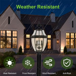 ZUN 3 Light Waterproof 18" Outdoor Post Light, E12 Matte Black Lamp Posts Outdoor Lighting Fixture with W2355P181465