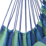 Distinctive Cotton Canvas Hanging Rope Chair with Pillows Blue 14232783