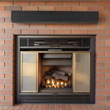 48'' Embossed Fireplace Mantel Western Red Cedar Wall-Mounted & Floating Shelf for Home Decor 18971754