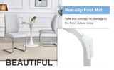 ZUN Luxury Simple Arch Chair - Set of 4 Light Gray PU Material High Resilience Dining Chair with Arched W1151P154861