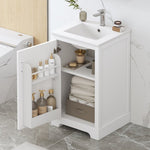 ZUN 20" Bathroom Vanity with Sink, Bathroom Cabinet with Soft Closing Door, Storage Rack and Adjustable N725P194160K