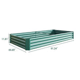 ZUN Raised Garden Bed Kit - Metal Raised Bed Garden 7.6x3.7x0.98ft for Flower Planters, Vegetables Herb 34525789