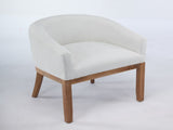 Mid Century Modern Upholstered Barrel Dining with Arms,Farmhouse Linen Kitchen & Dining Room 54662414
