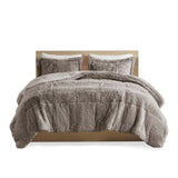 King/Cal King Shaggy Long Fur Comforter Mini Set B03595901