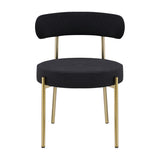 Woker Furniture Dining Chairs Set of 2 Round Upholstered Boucle Dining Room Chairs Mid-Century W1567P147203