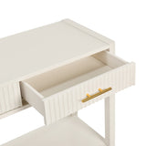 U_STYLE High-Quality Entryway Console Table with Vertical Stripe Drawers, Long Legs,Suitable for N711P190531K