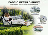 Outdoor Swing Cushions 63 Inch, Waterproof 4" Thick Porch Swing Cushion Replacement with Backrest 70417797