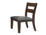 Pack of 2 Padded Leatherette Side Chairs in Dark Cherry B016P156273