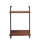 3 Tier and 2 Tier Bathroom Shelves Metal, Wood Hanging Storage Bookshelf W331P279736
