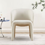 ZUN Modern Dining Chair Accent Chair White Single Sofa Chair,Upholstered Side Chair Teddy Comfy Chair W1164P190832