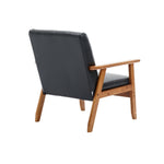 ZUN Accent Chairs Set of 2 with Table, Mid Century Modern Accent Chair, Wood and Fabric Armchairs W153982249