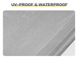 4*4*3.3FT Black iron pipe PVC coated polyester tarpaulin, waterproof and UV resistant, dark gray pet 06561748