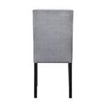 ZUN Gray Velvet Upholstered Side Chairs Set of 2pc Black Finish Wood Frame Casual Dining Room Furniture B011125791