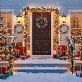 3PCS Set Christmas Door Wreath with Pine Cones & Greenery 13" Red Berry Holly Wreath for Holiday 47289023